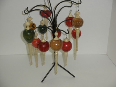 Dyed Ornaments with Holly finials - Dec 2011