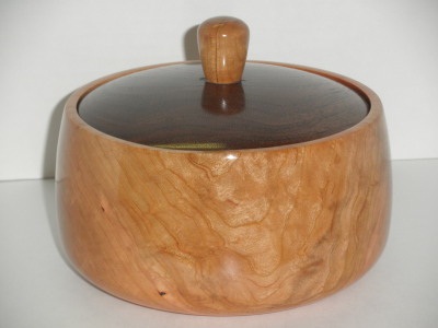 Cherry and Walnut Lidded Bowl - Jan 2012