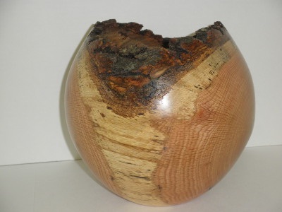 Oak Natural Edge Vase - Jan 2012