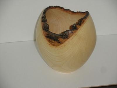 Natural Edge Ash Vase - March 2012