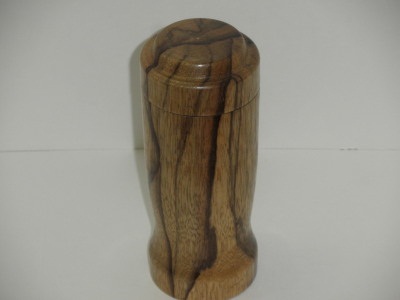 Zebra Wood Lidded Vase - April 2012