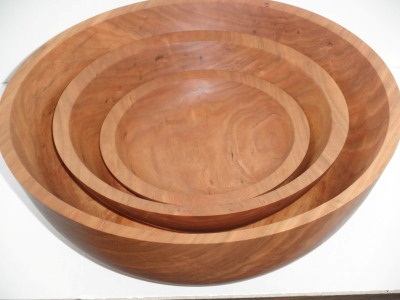 Large Salad Bowl Set Turned From One Block - July 2012