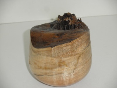 Round Box with Natural Edge Lid…Maple - Nov 2012