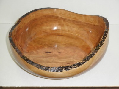 Cherry Bowl – 13 inch - Natural Edge Crotch - Sept 2012