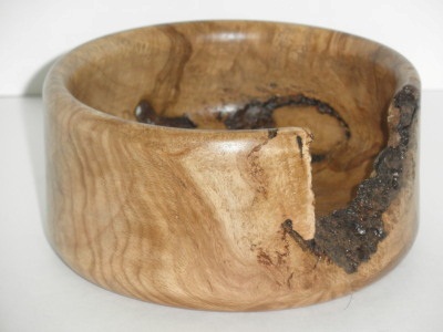 Six Inch Oak Burl Bowl - July 2012